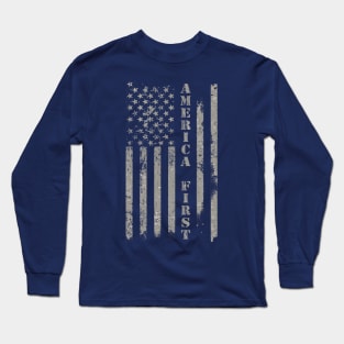 America First Flag Long Sleeve T-Shirt